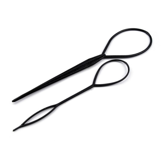 Accesoriu păr / coafură, 2 buc/set - Negru (10 Seturi)