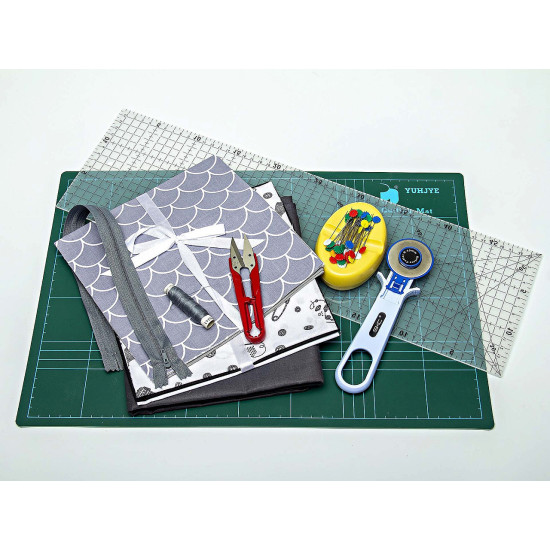 Planşetă patchwork, faţă dublă, 30x45 cm - Verde albastrui (1 Bucată) Planşetă patchwork, faţă dublă, 30x45 cm - Verde albastrui (1 Bucată)