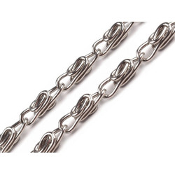 Lanț cu carabină pentru poșete, 90 cm - Nichel (1 Bucată)