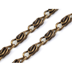 Lanț cu carabină pentru poșete, 90 cm - Alamă antică (1 Bucată)