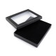 Cutie cu capac transparent, capitonată, 16x19 cm - Negru (5 Bucăți) Cutie cu capac transparent, capitonată, 16x19 cm - Negru (5 Bucăți)