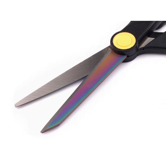Foarfecă universală, mâner ergonomic, lungime 19,5 cm - Galben deschis (12 Bucăți) Foarfecă universală, mâner ergonomic, lungime 19,5 cm - Galben deschis (12 Bucăți)