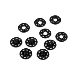 Capse de cusut din plastic, ø25 mm - Negru (10 Perechi)
