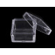 Cutie din plastic cu capac, 2,5x2,5x1,5 cm - Transparent (1 Bucată) Cutie din plastic cu capac, 2,5x2,5x1,5 cm - Transparent (1 Bucată)