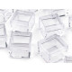 Cutie din plastic cu capac, 2,5x2,5x1,5 cm - Transparent (1 Bucată) Cutie din plastic cu capac, 2,5x2,5x1,5 cm - Transparent (1 Bucată)