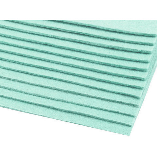 Coli fetru, 20x30 cm - Verde mentă (2 Bucăți)