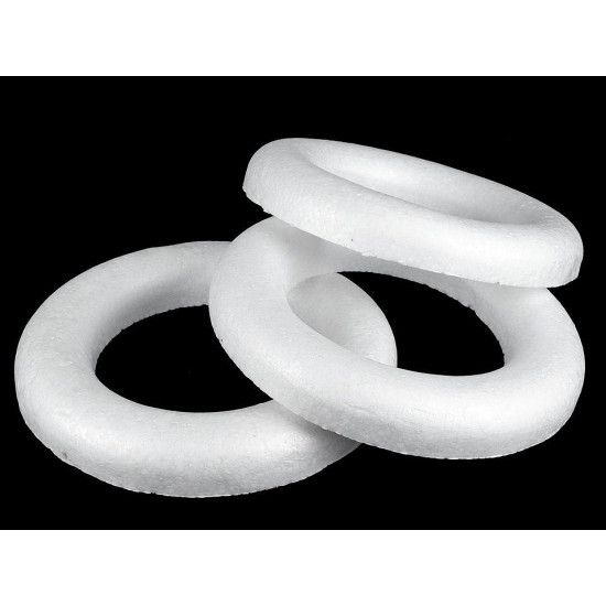Cerc polistiren secționat, ø19 cm - Alb (80 Bucăți)