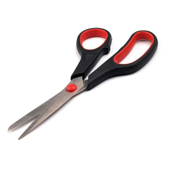 Foarfecă universală, mâner ergonomic, lungime 20 cm - Roșu (1 Bucată) Foarfecă universală, mâner ergonomic, lungime 20 cm - Roșu (1 Bucată)