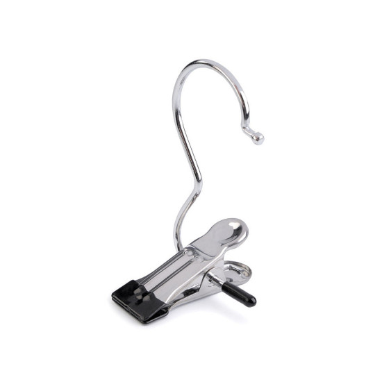 Cârlig cu clips pentru expunere produse - Argintiu (20 Bucăți)