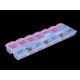 Cutie din plastic compartimentată, 6x21,5x2 cm - Bleu gheață (10 Bucăți) Cutie din plastic compartimentată, 6x21,5x2 cm - Bleu gheață (10 Bucăți)