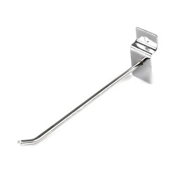 Cârlig panou slatwall, 14 cm - Nichel (10 Bucăți)