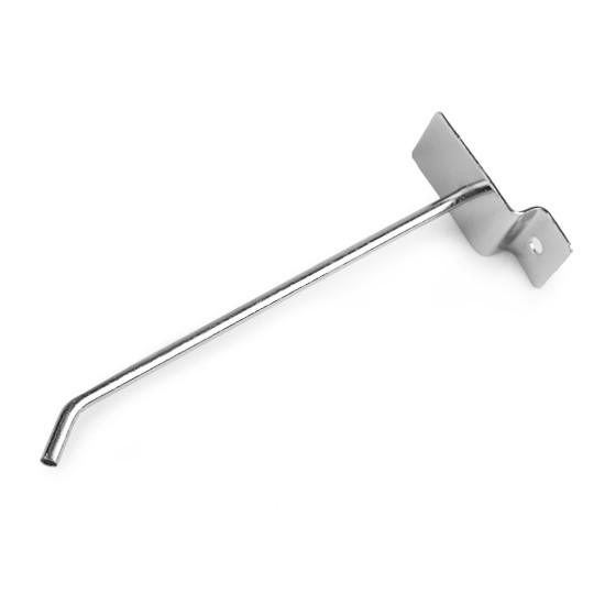 Cârlig panou slatwall, 14 cm - Nichel (400 Bucăți)