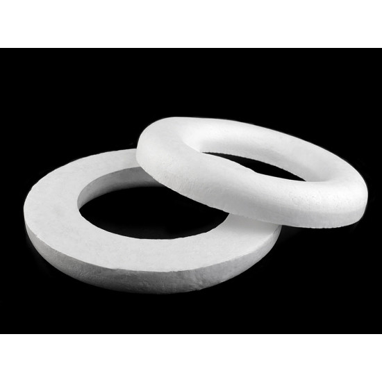 Cerc polistiren secționat, ø29 cm - Alb (10 Bucăți) Cerc polistiren secționat, ø29 cm - Alb (10 Bucăți)