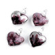 Pandantiv sticlă, model inimioară, 21x21mm - Galben (1 Bucată) Pandantiv sticlă, model inimioară, 21x21mm - Galben (1 Bucată)