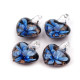 Pandantiv sticlă, model inimioară, 21x21mm - Galben (1 Bucată) Pandantiv sticlă, model inimioară, 21x21mm - Galben (1 Bucată)