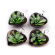 Pandantiv sticlă, model inimioară, 21x21mm - Galben (1 Bucată) Pandantiv sticlă, model inimioară, 21x21mm - Galben (1 Bucată)