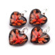 Pandantiv sticlă, model inimioară, 21x21mm - Galben (1 Bucată) Pandantiv sticlă, model inimioară, 21x21mm - Galben (1 Bucată)
