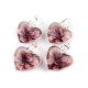 Pandantiv sticlă, model inimioară, 21x21mm - Galben (1 Bucată) Pandantiv sticlă, model inimioară, 21x21mm - Galben (1 Bucată)