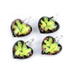 Pandantiv sticlă, model inimioară, 21x21mm - Galben (1 Bucată) Pandantiv sticlă, model inimioară, 21x21mm - Galben (1 Bucată)