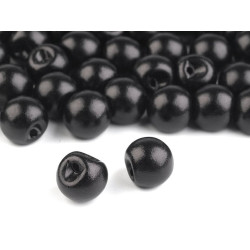 Perle de cusut / nasturi, ø8 mm - Negru (100 Bucăți)