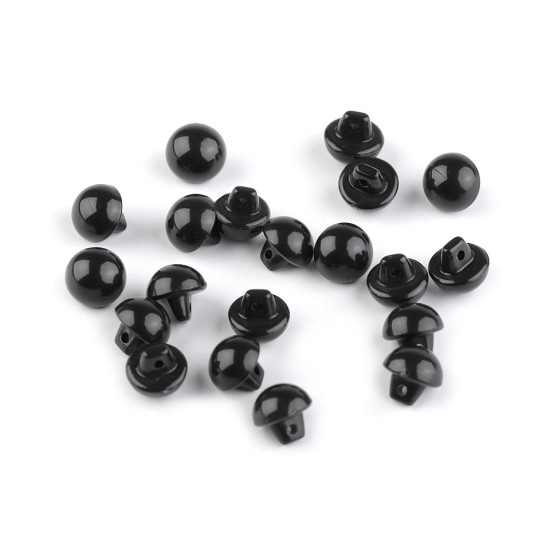 Nasture / ochi pentru jucării, ø9 mm - Negru (20 Bucăți) Nasture / ochi pentru jucării, ø9 mm - Negru (20 Bucăți)