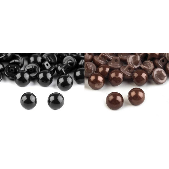 Nasture / ochi pentru jucării, ø9 mm - Negru (20 Bucăți) Nasture / ochi pentru jucării, ø9 mm - Negru (20 Bucăți)