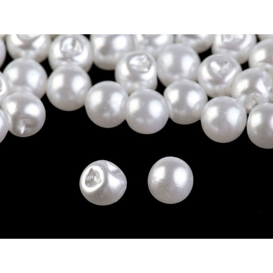 Perle de cusut / nasturi, ø6 mm - Alb sidefat (20 Bucăți) Perle de cusut / nasturi, ø6 mm - Alb sidefat (20 Bucăți)