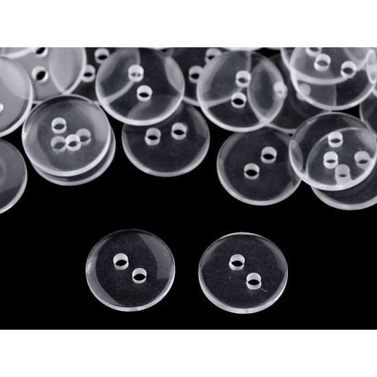 Nasturi plastic, 2 găuri, mărimea 18" - Alb (1000 Bucăți) Nasturi plastic, 2 găuri, mărimea 18" - Alb (1000 Bucăți)