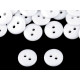 Nasturi plastic, 2 găuri, mărimea 18" - Alb (1000 Bucăți) Nasturi plastic, 2 găuri, mărimea 18" - Alb (1000 Bucăți)