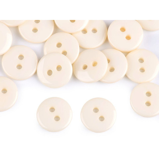 Nasturi plastic, 2 găuri, mărimea 18" - Alb (1000 Bucăți) Nasturi plastic, 2 găuri, mărimea 18" - Alb (1000 Bucăți)
