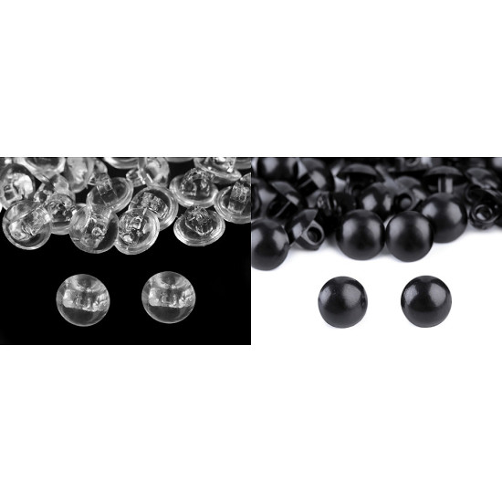 Nasture / ochi pentru jucării, 12" - Negru (50 Bucăți) Nasture / ochi pentru jucării, 12" - Negru (50 Bucăți)