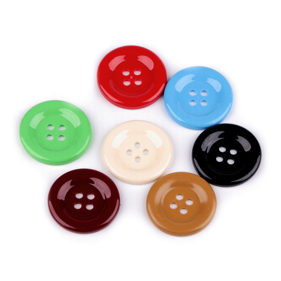 Nasturi mari plastic, 4 găuri, ø50 mm - Mix nr. 9 (7 Bucăți) Nasturi mari plastic, 4 găuri, ø50 mm - Mix nr. 9 (7 Bucăți)