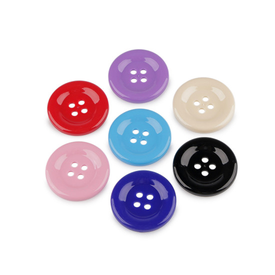 Nasturi mari plastic, 4 găuri, ø50 mm - Mix nr. 9 (7 Bucăți) Nasturi mari plastic, 4 găuri, ø50 mm - Mix nr. 9 (7 Bucăți)