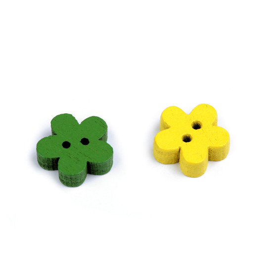 Nasture decorativ din lemn floare - Mix (500 Bucăți) Nasture decorativ din lemn floare - Mix (500 Bucăți)