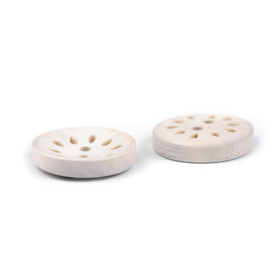 Nasture decorativ din lemn cu decupaje - Natural deschis (10 Bucăți) Nasture decorativ din lemn cu decupaje - Natural deschis (10 Bucăți)