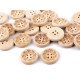 Nasture decorativ din lemn floare - Natural deschis (50 Bucăți) Nasture decorativ din lemn floare - Natural deschis (50 Bucăți)