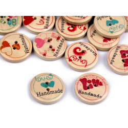 Nasturi decorativi din lemn handmade mix - Mix (200 Bucăți)