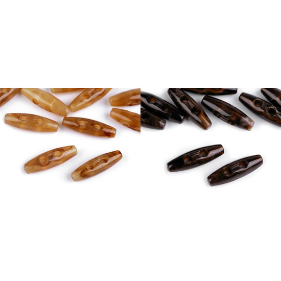 Nasture plastic maslina 9x31 mm - Chihlimbar (10 Bucăți) Nasture plastic maslina 9x31 mm - Chihlimbar (10 Bucăți)