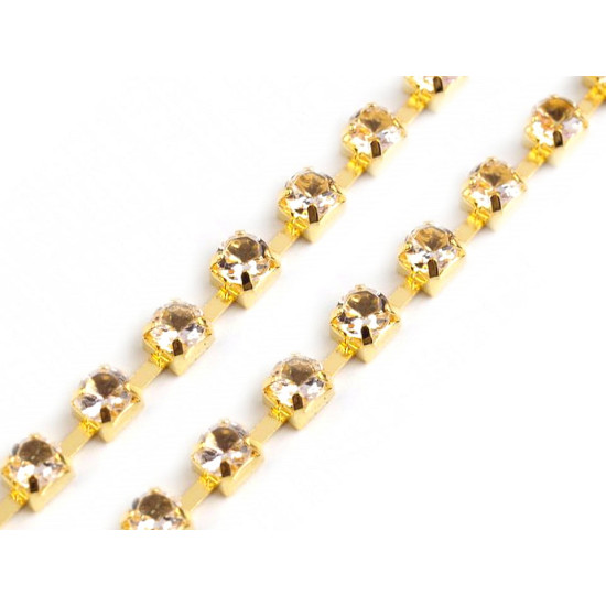 Strasuri la șirag, 2,9 mm - Cristal (90 Metri) Strasuri la șirag, 2,9 mm - Cristal (90 Metri)