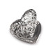 Pandantiv medalion pentru poză inimă, 26x26mm - Platinum (4 Bucăți)