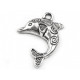 Pandantiv delfin, 25x30 mm - Platinum (200 Bucăți) Pandantiv delfin, 25x30 mm - Platinum (200 Bucăți)
