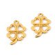 Pandantiv trifoi decupat, 15x21mm - Platinum (5 Bucăți) Pandantiv trifoi decupat, 15x21mm - Platinum (5 Bucăți)