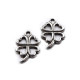 Pandantiv trifoi decupat, 15x21mm - Platinum (5 Bucăți) Pandantiv trifoi decupat, 15x21mm - Platinum (5 Bucăți)
