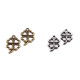 Pandantiv trifoi decupat, 15x21mm - Platinum (5 Bucăți) Pandantiv trifoi decupat, 15x21mm - Platinum (5 Bucăți)