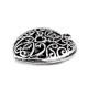 Pandantiv inimioară filigran, 30x30 mm - Platinum (1 Bucată) Pandantiv inimioară filigran, 30x30 mm - Platinum (1 Bucată)