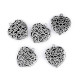 Pandantiv inimioară filigran, 30x30 mm - Platinum (1 Bucată) Pandantiv inimioară filigran, 30x30 mm - Platinum (1 Bucată)