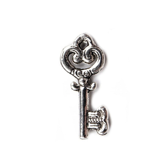 Pandantiv cheie, 9x20 mm - Alamă antică (10 Bucăți) Pandantiv cheie, 9x20 mm - Alamă antică (10 Bucăți)