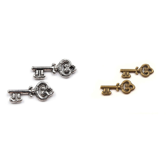 Pandantiv cheie, 9x20 mm - Alamă antică (10 Bucăți) Pandantiv cheie, 9x20 mm - Alamă antică (10 Bucăți)