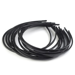 Cordeluță plastic - Negru (12 Bucăți)