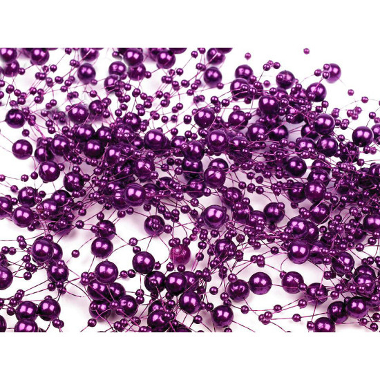 Ghirlandă decorativă perle, ø7 mm, lungime 130 cm - Mov deschis (4 Bucăți) Ghirlandă decorativă perle, ø7 mm, lungime 130 cm - Mov deschis (4 Bucăți)